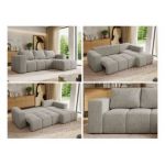 Narożnik MONIVA L - strona prawa - jasnoszary, struktura