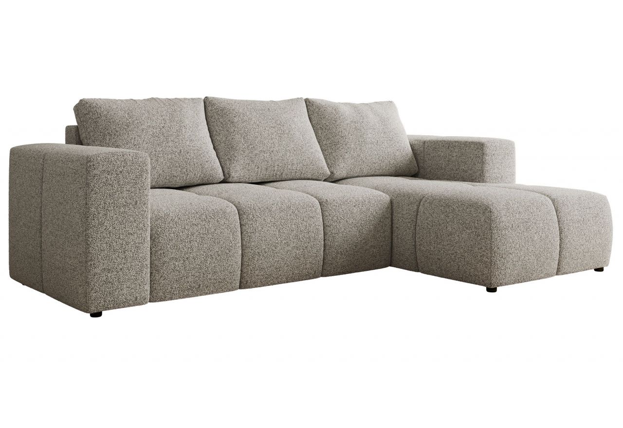 Narożnik MONIVA L - strona prawa - jasnoszary, struktura