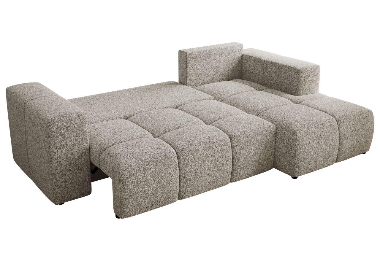 Narożnik MONIVA L - strona prawa - jasnoszary, struktura