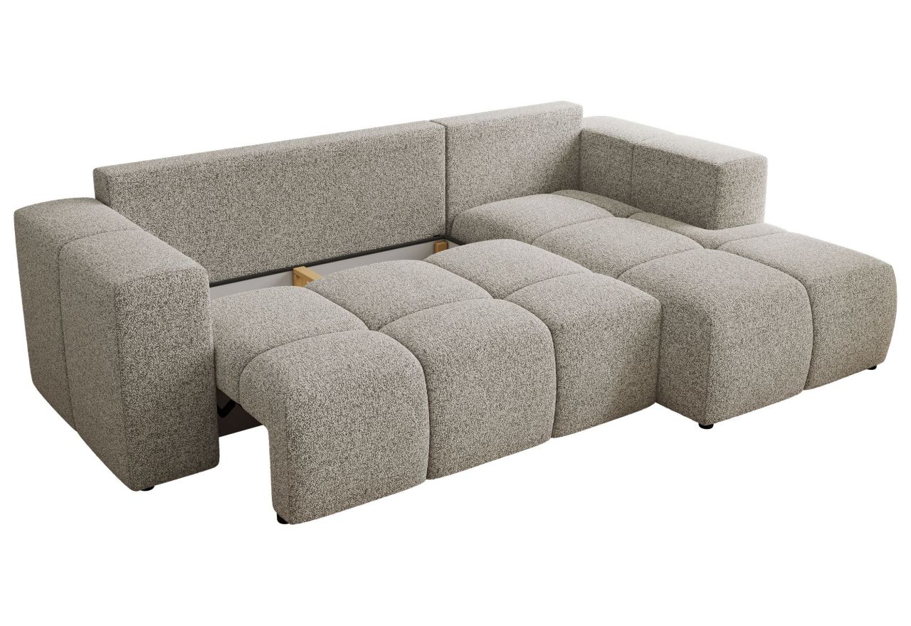 Narożnik MONIVA L - strona prawa - jasnoszary, struktura