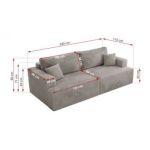 Sofa VIRELLA - jasnoszary, plusz