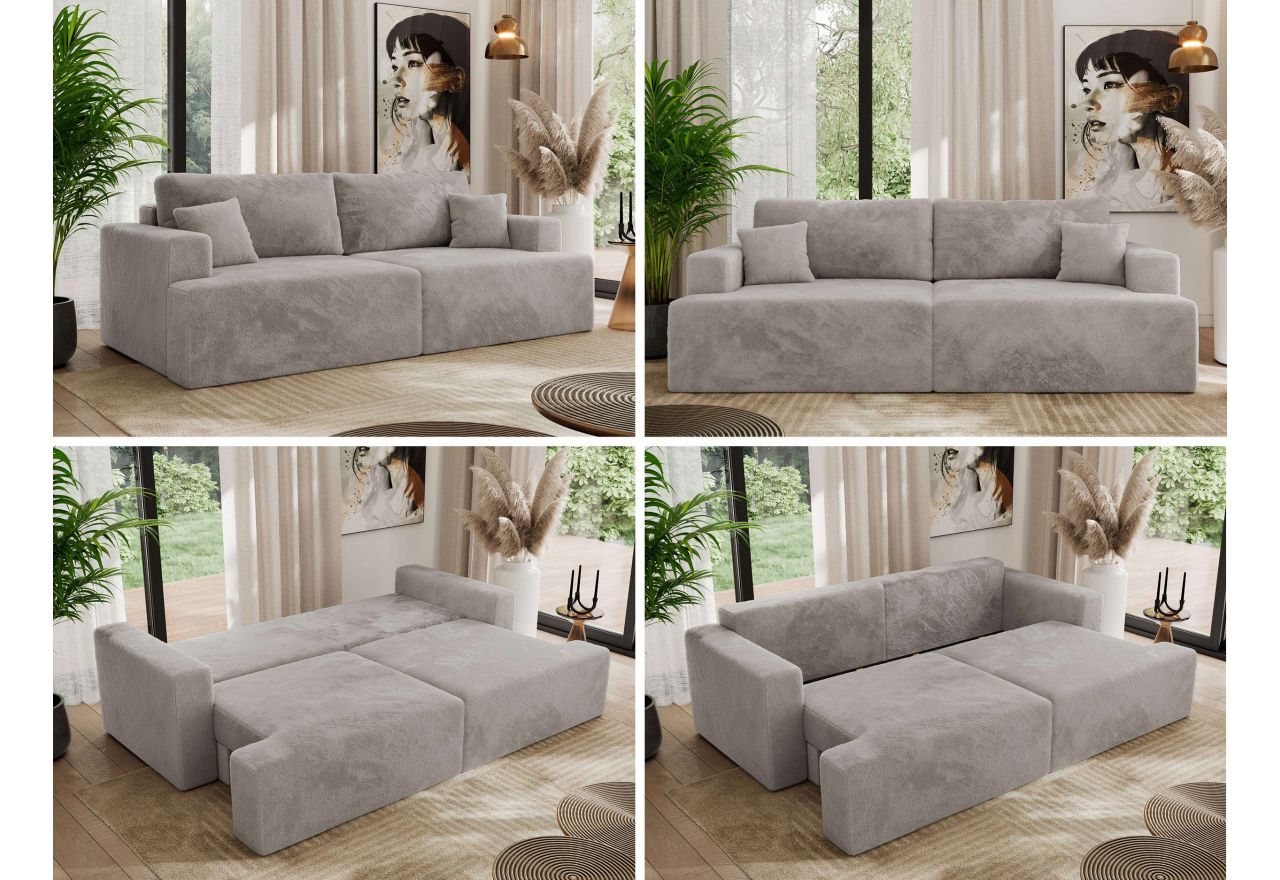 Sofa VIRELLA - jasnoszary, plusz