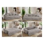 Sofa VIRELLA - jasnoszary, plusz