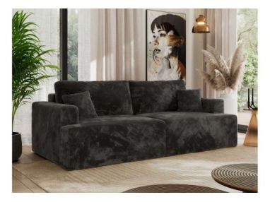 Sofa VIRELLA - ciemnoszary, plusz