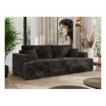 Sofa VIRELLA - ciemnoszary, plusz
