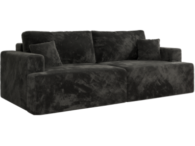 Sofa VIRELLA - ciemnoszary, plusz