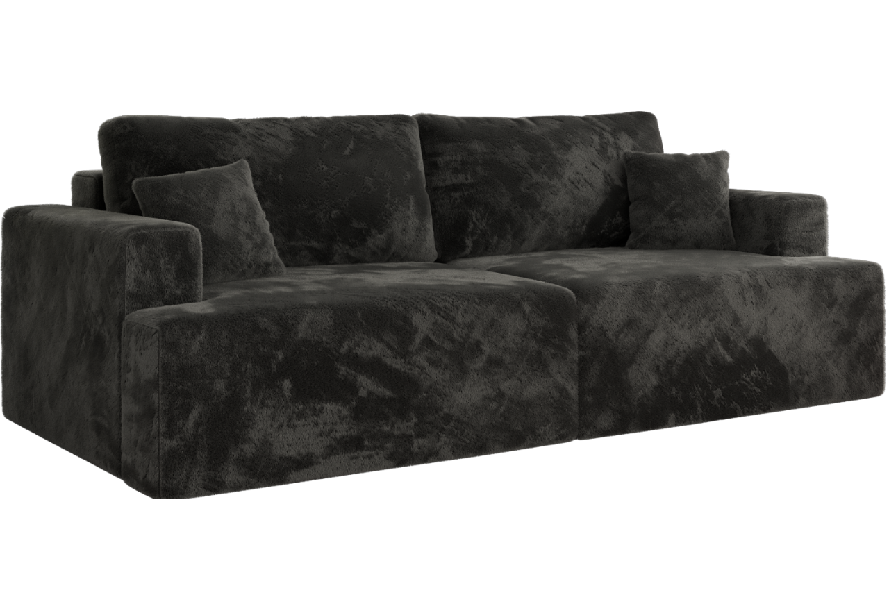 Sofa VIRELLA - ciemnoszary, plusz