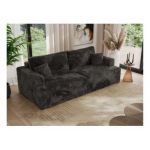 Sofa VIRELLA - ciemnoszary, plusz