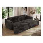 Sofa VIRELLA - ciemnoszary, plusz