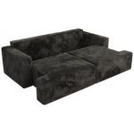 Sofa VIRELLA - ciemnoszary, plusz