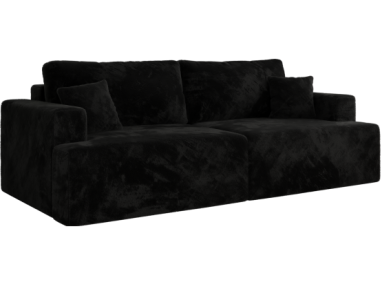 Sofa VIRELLA - czarny, plusz