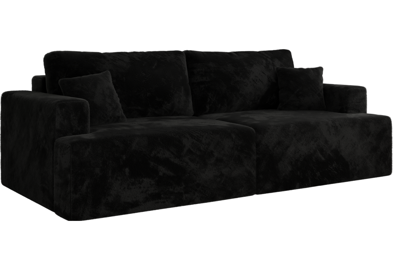 Sofa VIRELLA - czarny, plusz