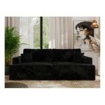 Sofa VIRELLA - czarny, plusz