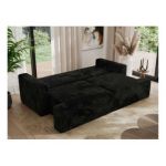Sofa VIRELLA - czarny, plusz