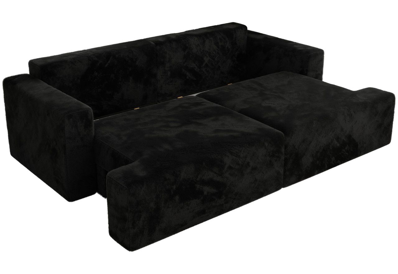 Sofa VIRELLA - czarny, plusz