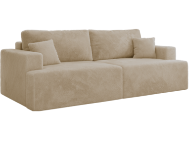 Sofa VIRELLA - kremowy, plusz