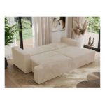 Sofa VIRELLA - kremowy, plusz