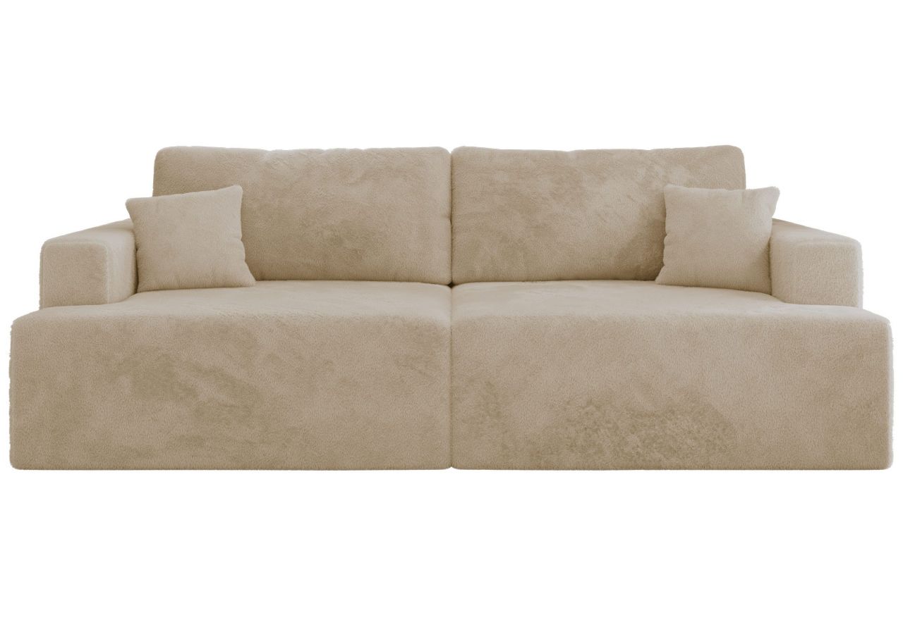 Sofa VIRELLA - kremowy, plusz