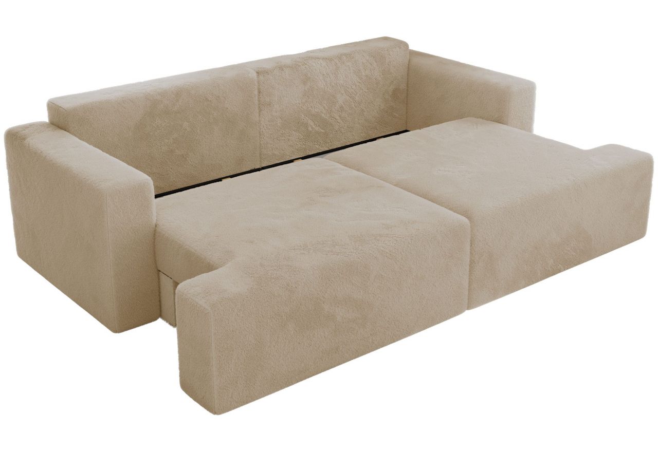 Sofa VIRELLA - kremowy, plusz