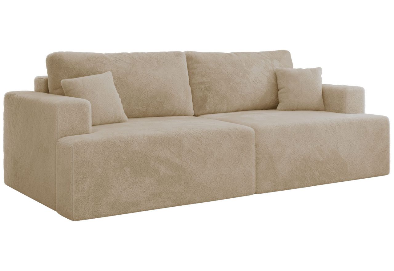 Sofa VIRELLA - kremowy, plusz