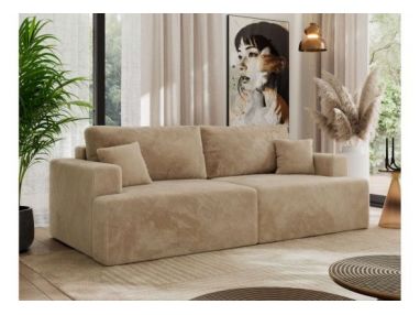 Sofa VIRELLA - beżowy, plusz