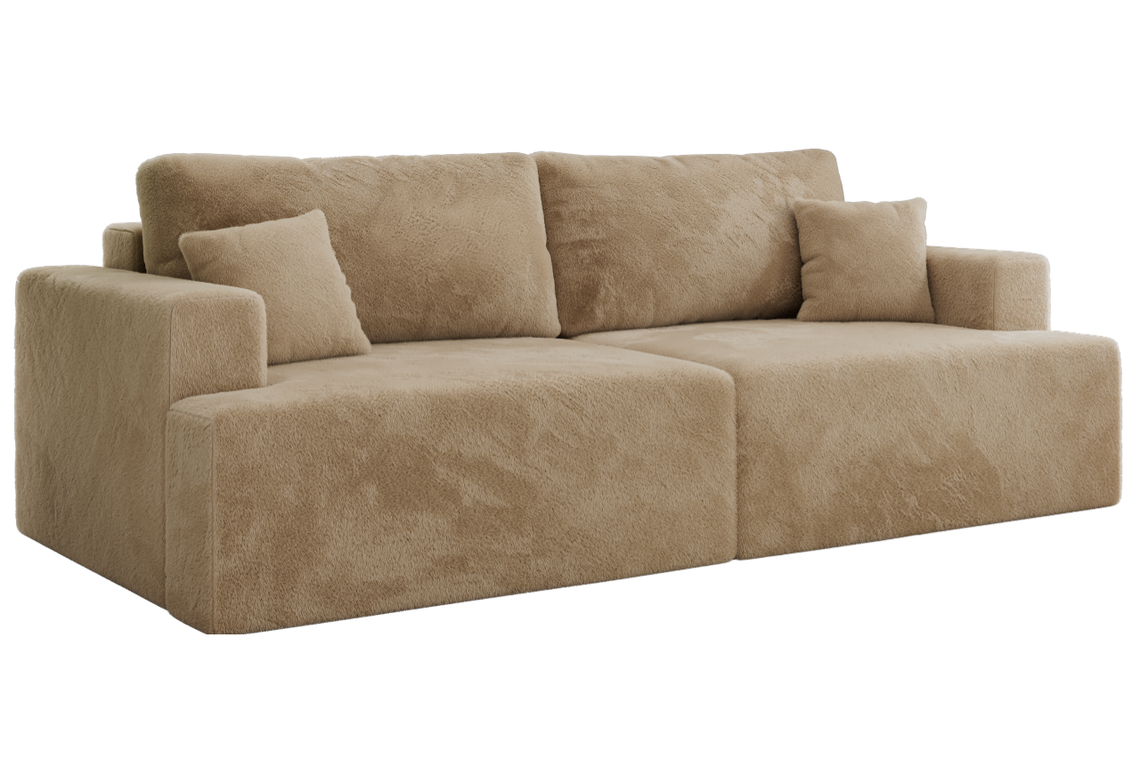 Sofa VIRELLA - beżowy, plusz