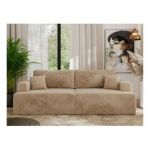 Sofa VIRELLA - beżowy, plusz