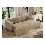 Sofa VIRELLA - beżowy, plusz
