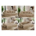 Sofa VIRELLA - beżowy, plusz