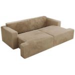 Sofa VIRELLA - beżowy, plusz