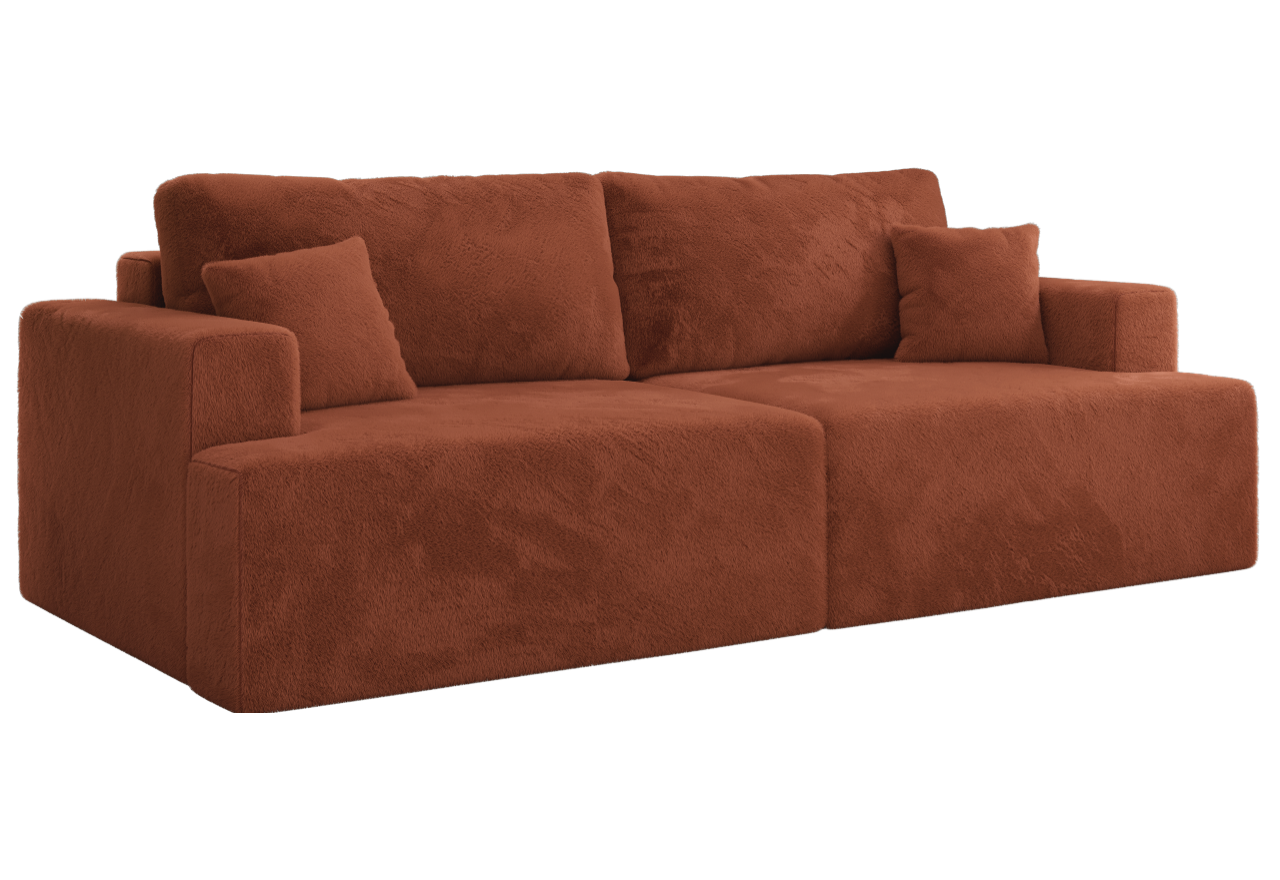Sofa VIRELLA - pomarańczowy, plusz