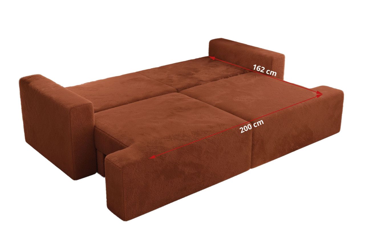 Sofa VIRELLA - pomarańczowy, plusz