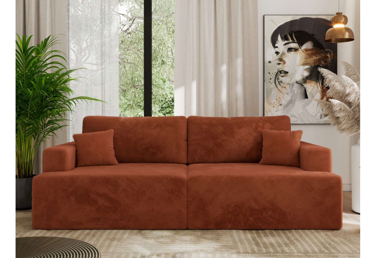 Sofa VIRELLA - pomarańczowy, plusz