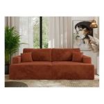 Sofa VIRELLA - pomarańczowy, plusz