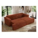 Sofa VIRELLA - pomarańczowy, plusz