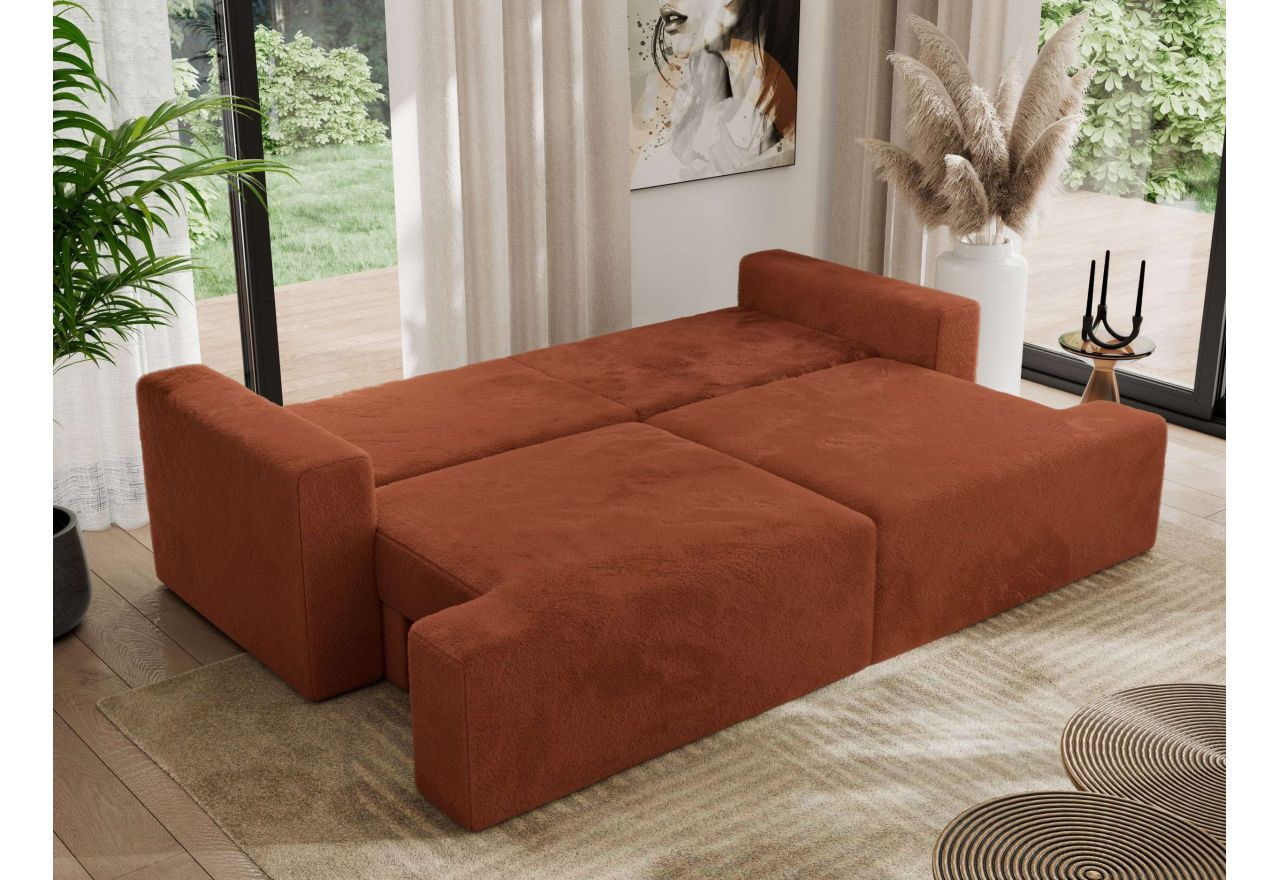 Sofa VIRELLA - pomarańczowy, plusz
