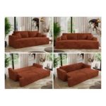 Sofa VIRELLA - pomarańczowy, plusz