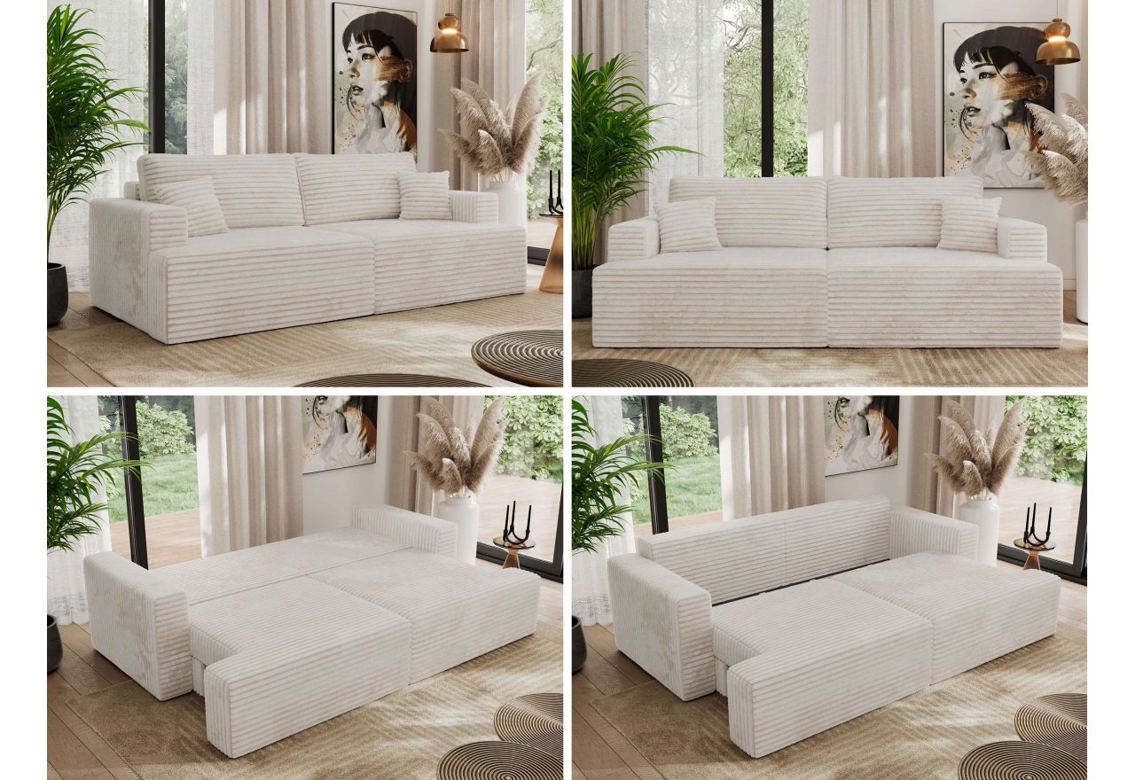 Sofa VIRELLA - beżowy, sztruks