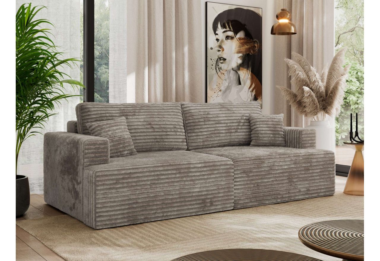 Sofa VIRELLA - szary, sztruks