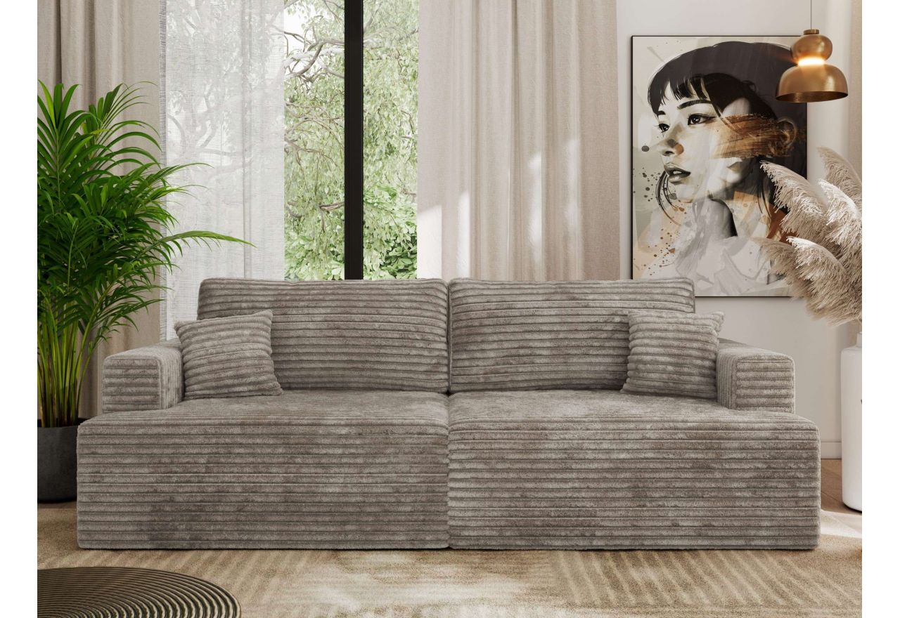 Sofa VIRELLA - szary, sztruks