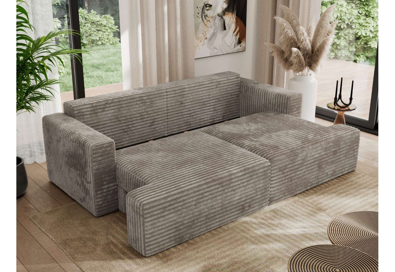 Sofa VIRELLA - szary, sztruks
