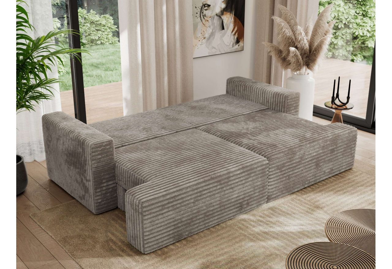 Sofa VIRELLA - szary, sztruks