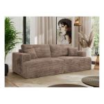 Sofa VIRELLA - brązowy, sztruks