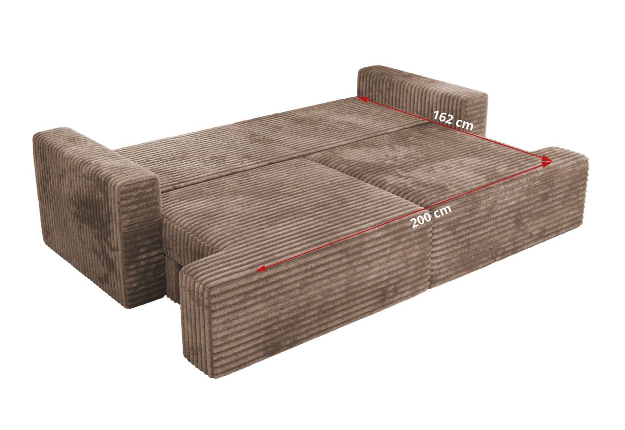 Sofa VIRELLA - brązowy, sztruks