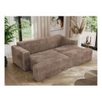 Sofa VIRELLA - brązowy, sztruks