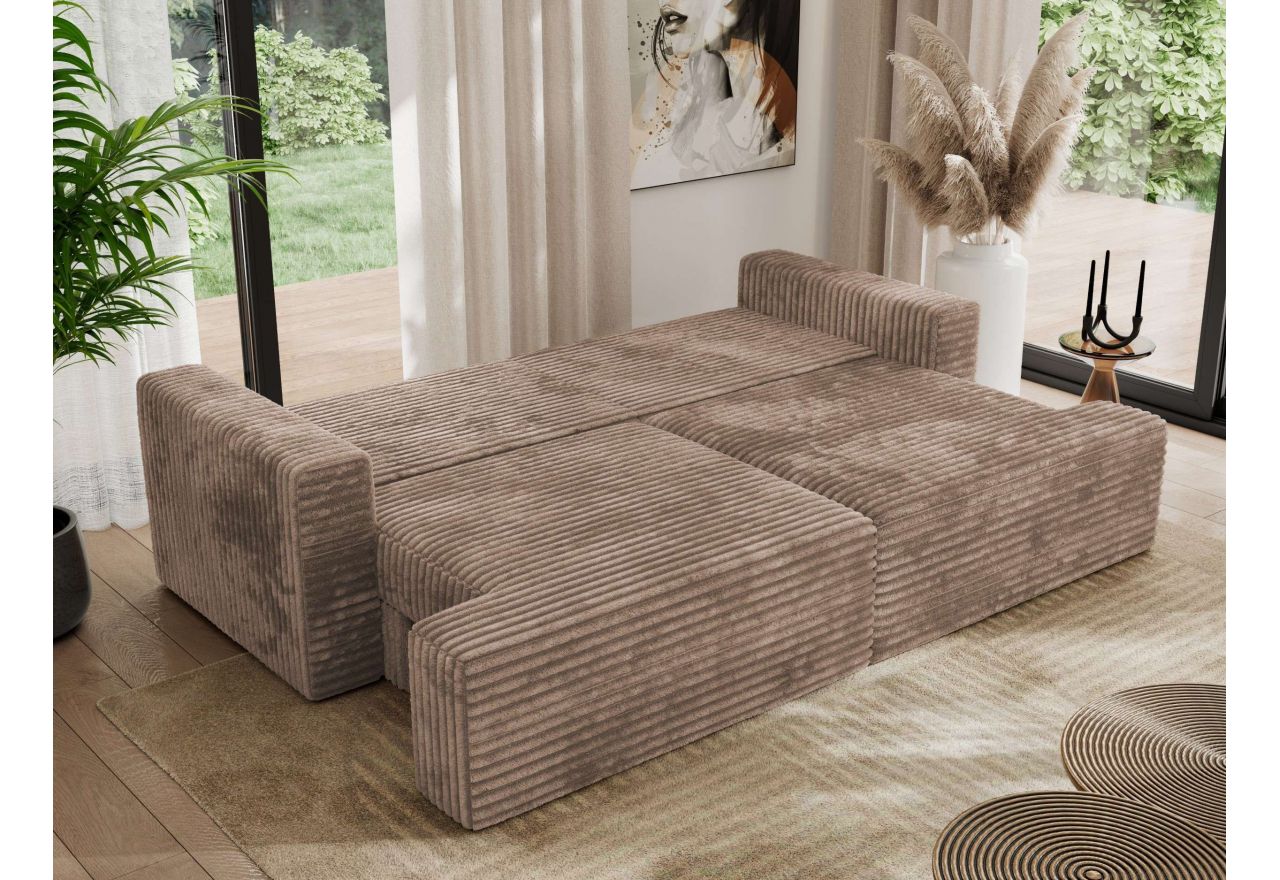 Sofa VIRELLA - brązowy, sztruks