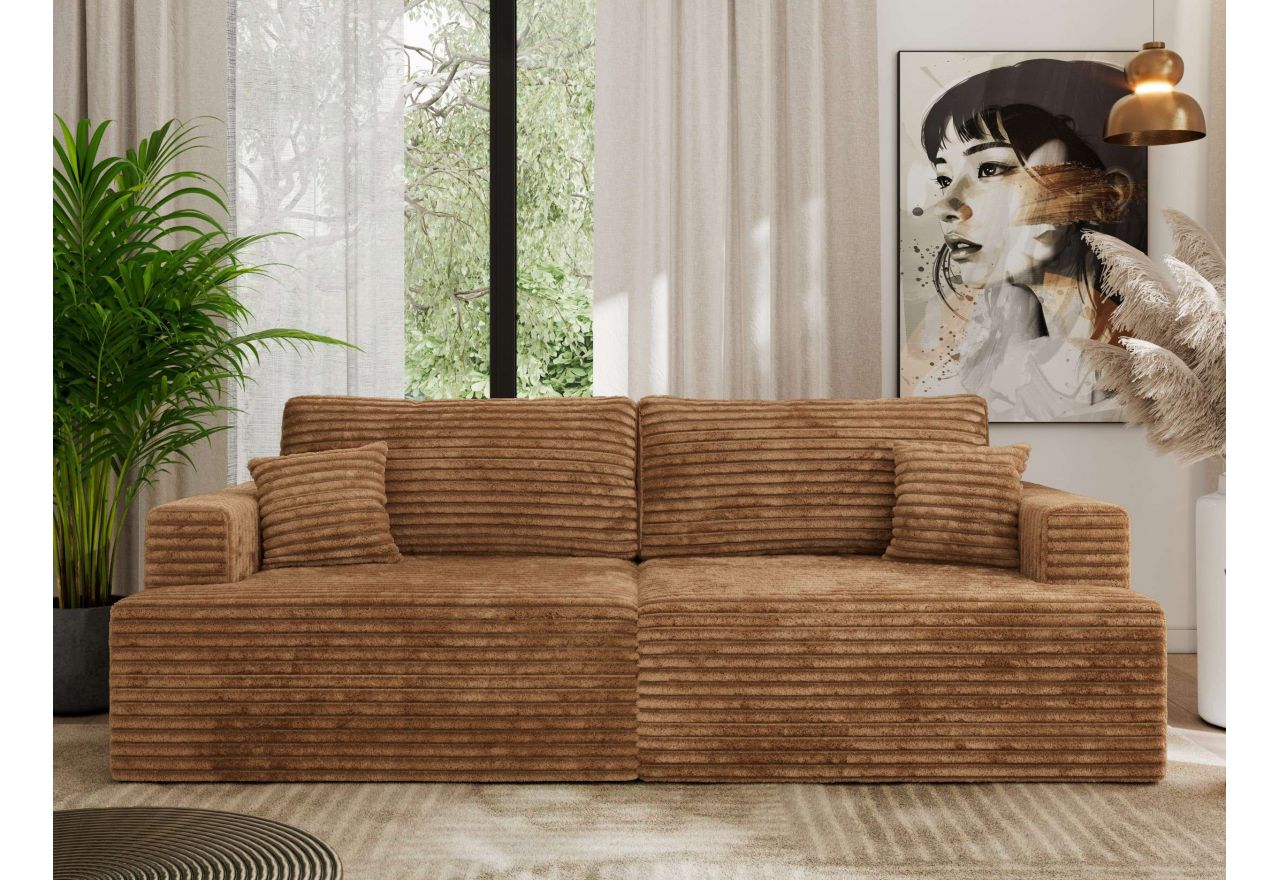 Sofa VIRELLA - pomarańczowy, sztruks