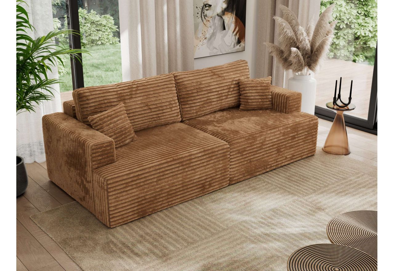 Sofa VIRELLA - pomarańczowy, sztruks