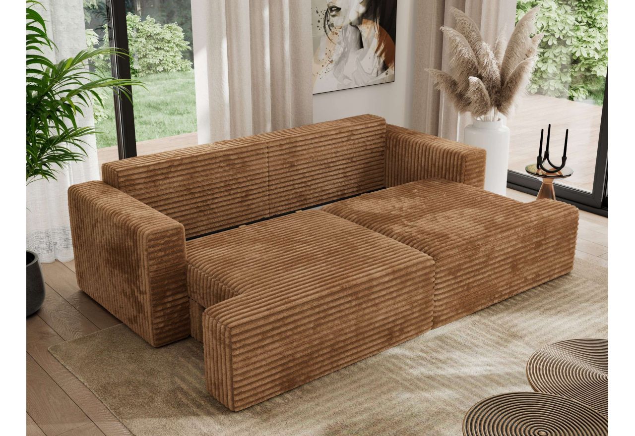 Sofa VIRELLA - pomarańczowy, sztruks