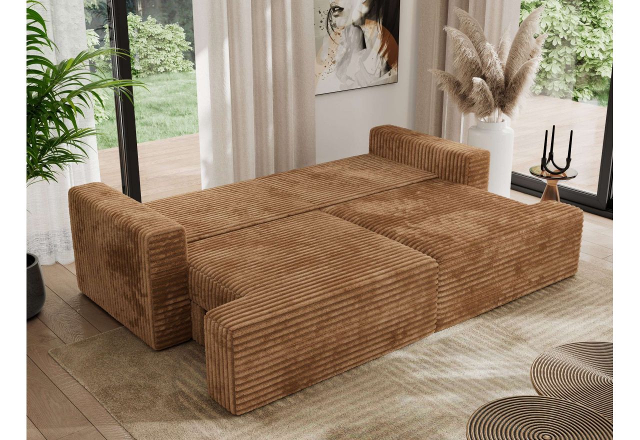 Sofa VIRELLA - pomarańczowy, sztruks